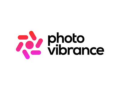 PhotoVibrance Logo Exploration 01 animation brand identity branding circle round elements moving icon logo mark motion photo editing software startup sun tech