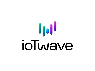 Iotwave Approved Logo Design for IT Company brand identity branding digital wave analog expertise futuristic gradient neon internet of things knowledge info letter w lettermark logo mark symbol icon modern pattern startup company tech technology type typography text custom wordmark