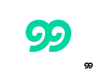 99 Number Logo Exploration (Unused for Sale) brand identity branding digits digital dynamic fast for sale unused buy logo mark symbol icon negative space round rounded sharp line path speed sport sporty