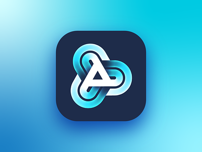 Letter A / Triangle iOs Icon (Unused) brand identity branding for sale unused buy geometric glow gradient ios app store it letter a logo mark symbol icon mac os metal neon path shape shiny shine startup tech technology triangle