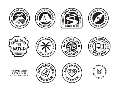 Travel & Adventure Editable Logo Badges (For Sale)