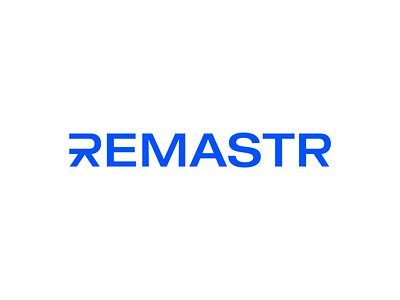 Remastr Wordmark & Logo Design for IT company arrow up success blue digital online brand identity branding company startup consultancy corporate identity growth it tech technology letter r logo mark symbol icon project management software development solutions type typography text custom website design