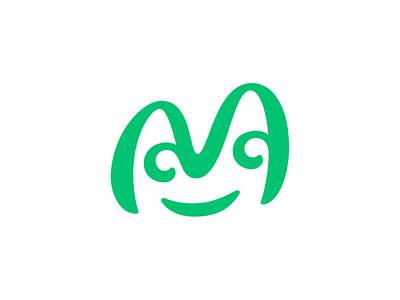 Letter M / Happy Face Logo Design for NFT Platform brand identity branding character cheerful company cute face emotions eyes mouth for sale unused buy happy smile head human joy laugh logo mark symbol icon mascot person platfrom startup website