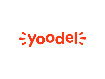 Yoodel Wordmark Animation after effects animated brand identity branding communications platform energy enteprise organisation excited happy gif video media intro reveal appear logo mark symbol icon people group team playful joy thrill shout exclamation song melody type typography text custom unite unity together yodelling