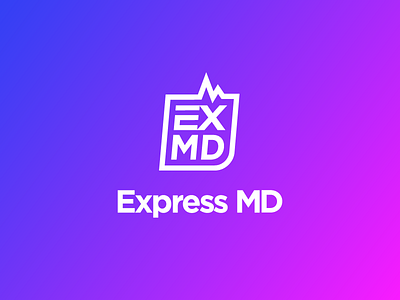ExpressMD Logo Design app design fast gradient health logo logotype medical symbol