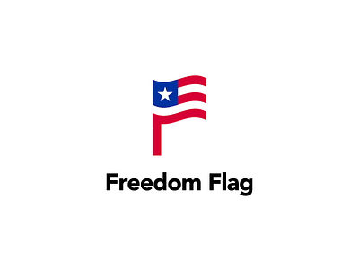 Freedom Flag Logo Design america flag freedom lines logo star usa