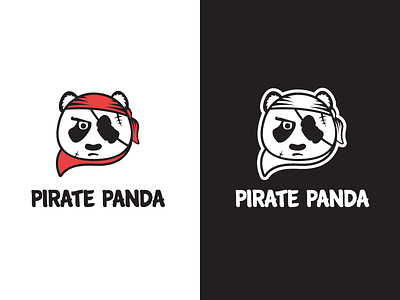 Pirate Panda Logo Design animal logo panda panda character panda logo panda symbol pirate pirate logo