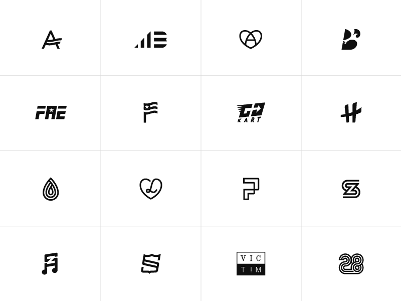 Logo Collection 2017 logos, mark, design startup business grow security safe finance agency music shield number fashion drop tear water speed kart car fast bird star flag go letter a b heart logo marks design monograms