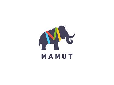 Mamut Logo Design animal logo animal mark color logo mammoth logo silhouette