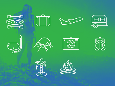 Freebie — 10 Travel & Adventure Icons adventure explore free icons freebie icons travel trip world