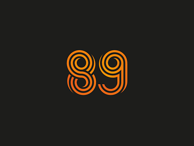 Number 89 Logo Design 89 gradient logo number logo number symbol numbers thick lines