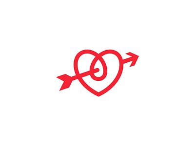 Loveshot Logo Design arrow arrow logo cupidon heart logo infinite love love love logo love symbol shot