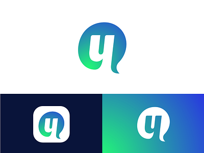 Y Chat Logo Design chat logo gradient logo letter y message logo messenger social media speech logo talk logo