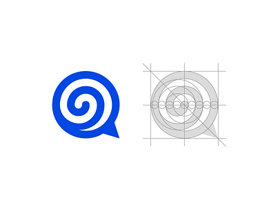 Y Chat Logo Design (Option 2) chat logo message logo messenger social media speech logo spiral logo talk logo