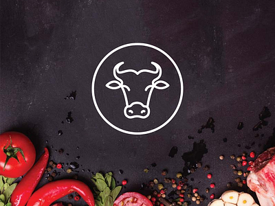 Food Brand Logo Design animal logo animal symbol cow logo cow symbol food logo meat logo