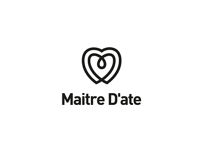 Maitre D'ate Logo Design dating dating logo heart icon heart logo heart symbol infinte logo inifinte symbol love logo love symbol
