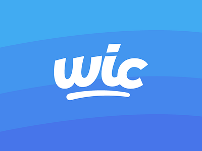 Wic — Wordmark Design (Option 1) blue custom type education learning letter w lettering swoosh type logo typography wordmark