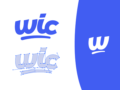 Wic Mark + Wordmark (Approved Design) learning letter w lettering online courses online education platform swoosh logo type logo typography