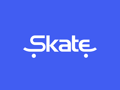 Skate Wordmark Design Concept concept game logo skate skate logo skateboard sports logo text logo type logo wordmark