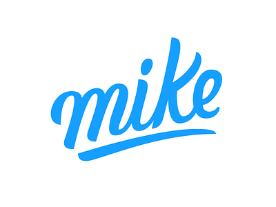Mike Logo Design (Lettering Practice) FOR SALE! caligraphy custom logo custom type lettering script type logo