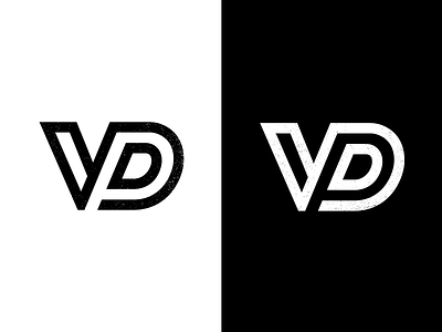 VD Monogram Exploration black white branding icon identity letter d letter v logo mark symbol text type vd
