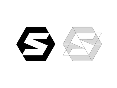 Strong Liftwear Logo Proposal #3 apparel gym brand fast for sale icon letter s mark geometric grid speed sport strong solid symbol shape hexagon typography