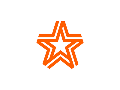 Star Logo Exploration 2 brand identity branding graphic for sale buy unused lines shape solid star logo mark symbol icon startup business company moder strong negative space symbol