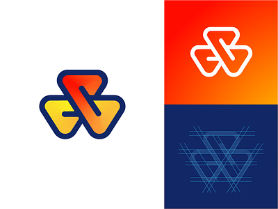 Triangle Loop Logo Design (Variation)