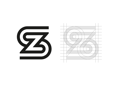 SZ Monogram Logo Design (w/ Video Process)