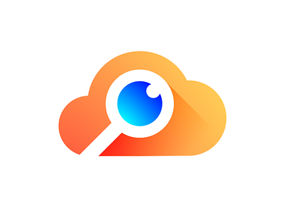 Speye Cloud Logo Exploration brand identity branding graphic eye magnifier zoom search finder tracking service data for sale buy unused gradient modern long shadow logo mark symbol icon marketing social media service spy secret agent data startup business company growth volume app ui interface