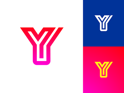 Letter Y Exploration Concept 01 brand identity branding graphic design ui app startup letter lines gradient modern logo mark symbol icon social media marketing share type text typography typeface