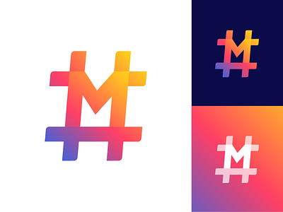 Metahash Logo Design Proposal for new Crypto Currency art creative gradient modern brand identity branding graphic design ui ux app for sale unused buy letter m hashtag grid logo mark symbol icon social media marketing share