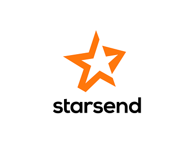 Star + Send Logo Design Exploration brand identity branding graphic for sale unused buy logo mark symbol icon negative space lines sharp paper plane fast speed transfer chat fame shine ui app startup business