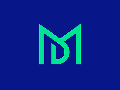 MD Logo Refresh brand identity branding graphic green fresh young vibe grid letter m d logo mark symbol icon monogram type text custom neon dark contrast noir