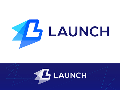 Launch Approved Logo Design for Digital Screen Protection brand identity branding graphic direction move up fast speed motion dynamic launch start ignite go letter l fire thrust logo mark symbol icon overlay modern gradient blue rocket layer layers light