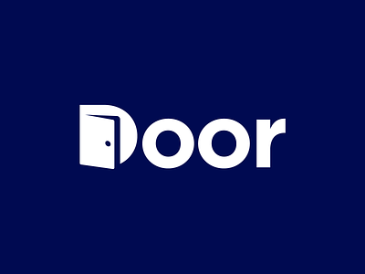 Door Wordmark Exploration brand identity branding concept idea letter type enter room gate entrance for sale unused buy graphic logo mark symbol icon negative space open available free text typography custom