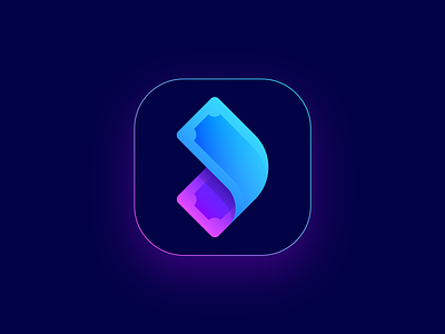 Logo Proposal Option 3 for Cash Out Mobile App bill dollar currency fast brand identity branding easy fast secure fintech finance dispenser glow shine neon gradient modern startup ios android interface logo mark symbol icon money management pay atm distribution transaction economy fees payment