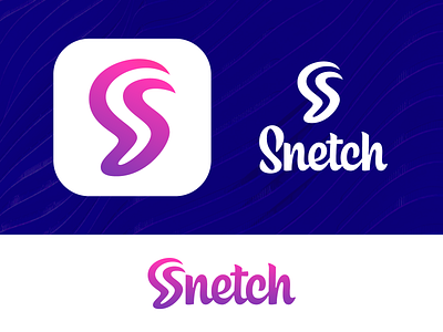 Snetch Approved Logo & Wordmark Design brand identity branding community trust time engage friends group smile together ios android gradient pink letter s negative space logo mark symbol icon meet connect together chat mobile cap sticker hoodie people meet fun chat purple modern share comment appreciate swipe social media app friends tech technology startup typography custom lettering flow wordmark letter letters type
