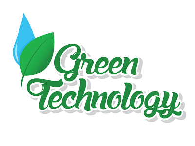 Green Technology Logo clean green leaf logo technology water