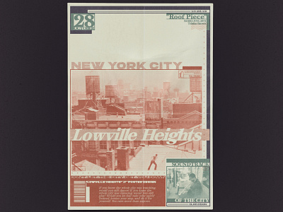 Lowville Heights architecture building color concept design geometric graphic poster retro vintage