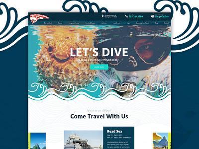 New England Dive dive ocean travel water web design