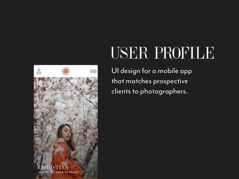 Daily UI #6 | User Profile app dailyui design flat ui