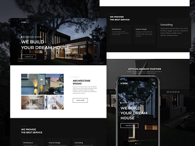 Interior Design Service Landing Page clean design graphic design landing page minimal typography ui ux web web design