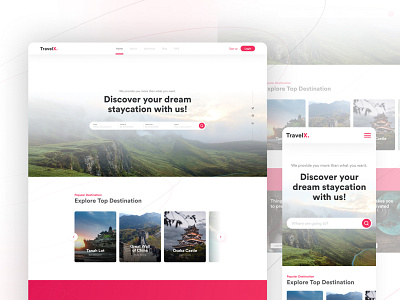 Website Travel Landing Page