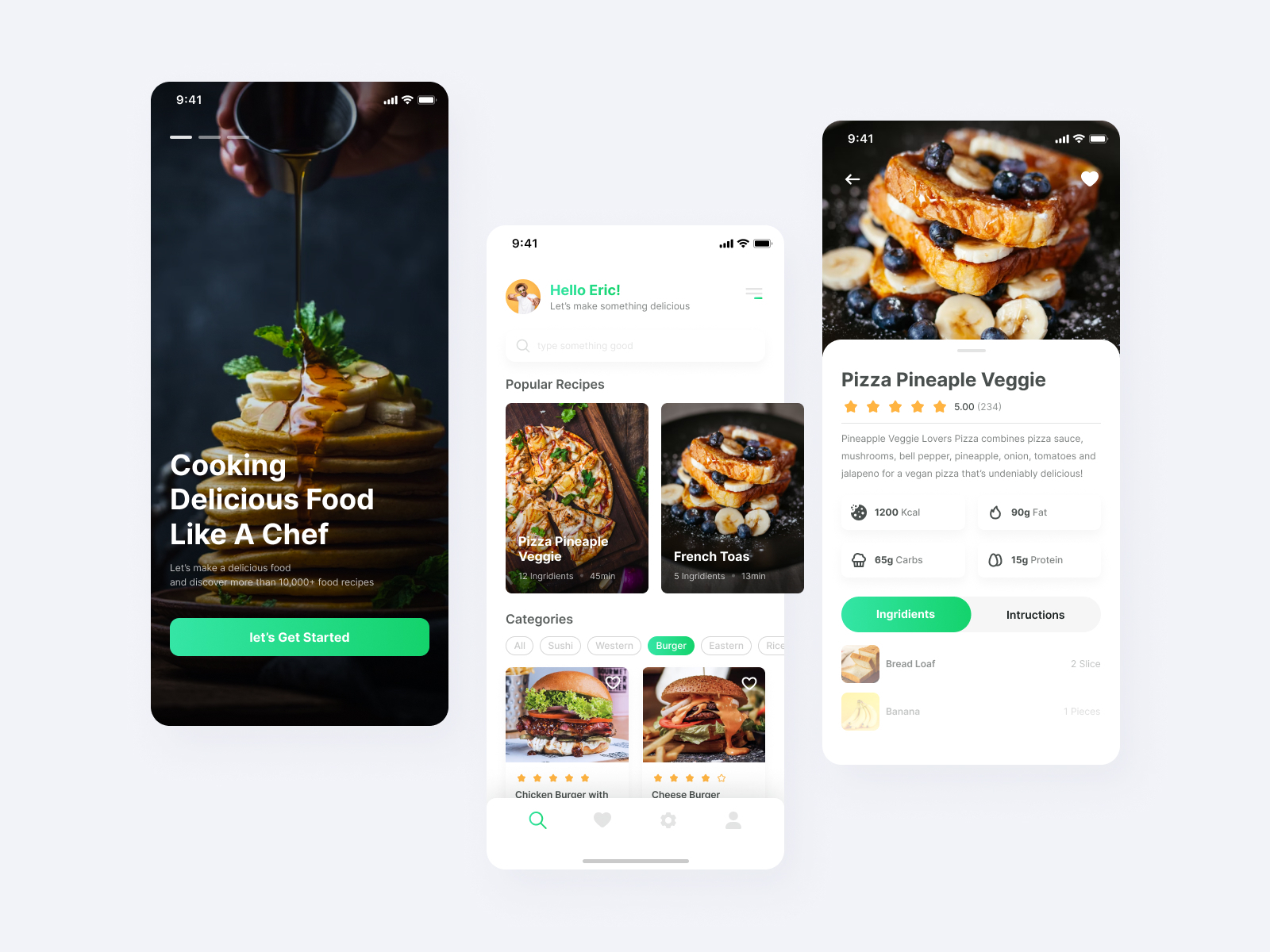 Food Recipe Mobile App Design Exploration by Fendy on Dribbble