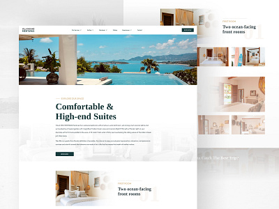 #002 Company Profile about Villa Web Design beach clean company profile design graphic design ideas insight real estate simple design travel typography ui ui design ux design villa website design