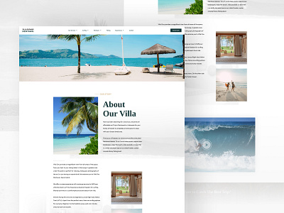 #003 Company Profile about Villa Web Design beach clean company profile design fishing ideas insight living product design real estate simple design surfing typography ui ui design ux design villa website