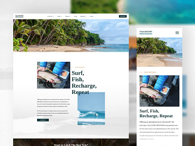 #004 Company Profile about Villa Web Design beach clean design fishing holiday ideas insight layout real estate simple design surfing travel typography ui ui design ux design villa website