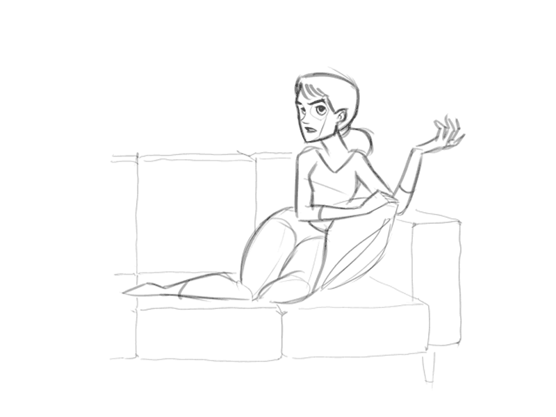 Couch Rant 2d animation cel couch gif girl lady rant