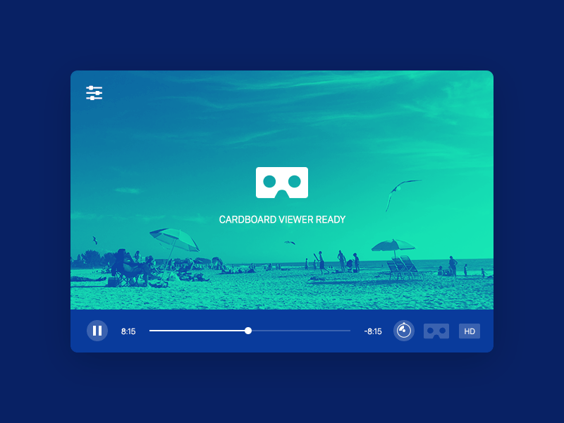 Virtual Reality Settings 073 360 cardboard dailyui design ui ux video virtual reality vr